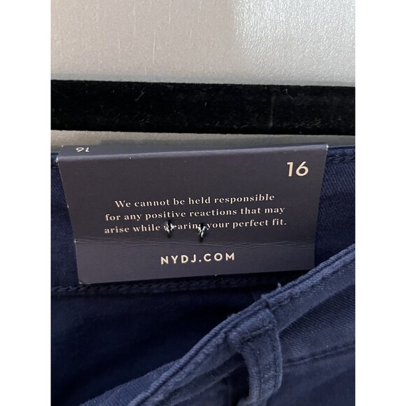 NWT NYDJ Womens Sz 16 Blue Zach Peacoat Straight Ankle Chino Pants - Picture 6 of 10